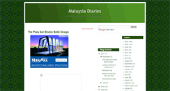 Desktop Screenshot of malaysiadiaries.blogspot.com