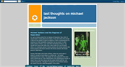 Desktop Screenshot of lastthoughtsonmichaeljackson.blogspot.com