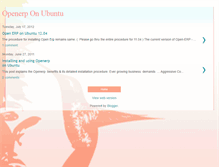 Tablet Screenshot of openerp-ubuntu.blogspot.com