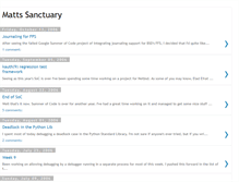 Tablet Screenshot of mattssanctuary.blogspot.com