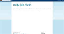Desktop Screenshot of naijajobkiosk.blogspot.com