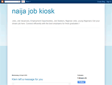 Tablet Screenshot of naijajobkiosk.blogspot.com