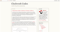 Desktop Screenshot of clockworkcodex.blogspot.com