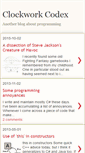Mobile Screenshot of clockworkcodex.blogspot.com