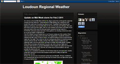 Desktop Screenshot of loudounregionalweather.blogspot.com