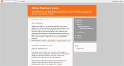 Desktop Screenshot of onlinepharmacyscams.blogspot.com