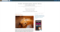 Desktop Screenshot of fakeinterviewswithrealcelebrities.blogspot.com