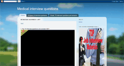Desktop Screenshot of medicalinterviewquestions.blogspot.com