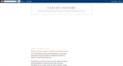 Desktop Screenshot of cancer-centers.blogspot.com
