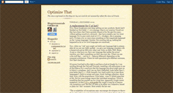 Desktop Screenshot of optimize-that.blogspot.com