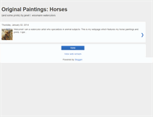 Tablet Screenshot of horseoriginalpaintings.blogspot.com