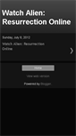 Mobile Screenshot of alienresurrectionfullmovie.blogspot.com