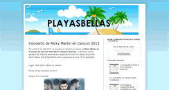Desktop Screenshot of playasbellas.blogspot.com
