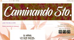 Desktop Screenshot of caminando5to.blogspot.com