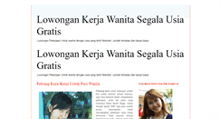 Desktop Screenshot of lowongan-kerja-wanita.blogspot.com