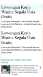 Mobile Screenshot of lowongan-kerja-wanita.blogspot.com