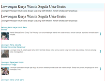 Tablet Screenshot of lowongan-kerja-wanita.blogspot.com