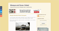 Desktop Screenshot of masjiddansurau.blogspot.com