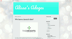 Desktop Screenshot of alissasadages.blogspot.com