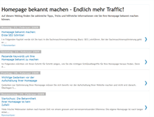Tablet Screenshot of homepage-bekannt-machen.blogspot.com