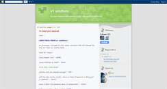 Desktop Screenshot of e1solutions.blogspot.com