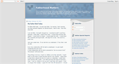 Desktop Screenshot of fatherhoodmatters.blogspot.com