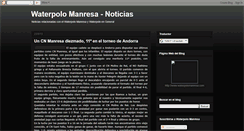 Desktop Screenshot of noticiaswaterpolomanresa.blogspot.com