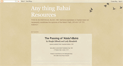 Desktop Screenshot of any-thing-bahai-resources.blogspot.com