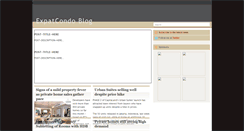 Desktop Screenshot of expatcondo.blogspot.com