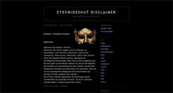 Desktop Screenshot of eyeswideshut-disclaimer.blogspot.com