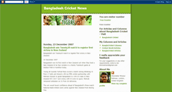 Desktop Screenshot of cricket-bangladesh.blogspot.com