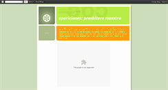 Desktop Screenshot of aparicionespresbiteromaestro.blogspot.com