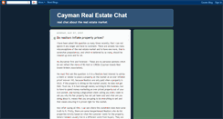 Desktop Screenshot of caymanrealchat.blogspot.com