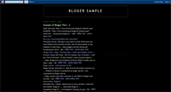 Desktop Screenshot of bloger-sample.blogspot.com