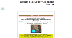 Desktop Screenshot of bisnisonlineuntukoranggaptek.blogspot.com