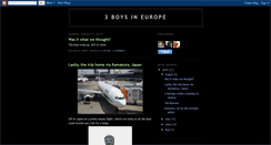 Desktop Screenshot of 3boysineurope.blogspot.com