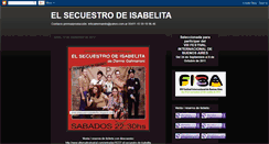 Desktop Screenshot of elsecuestrodeisabelita.blogspot.com