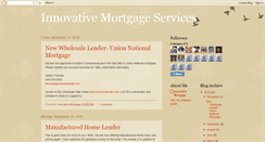 Desktop Screenshot of innovativemortgage.blogspot.com