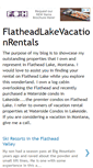 Mobile Screenshot of flatheadlakevacationrentals.blogspot.com