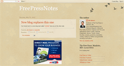 Desktop Screenshot of freepressnotes.blogspot.com