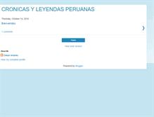 Tablet Screenshot of cronicasyleyendasperuanas.blogspot.com