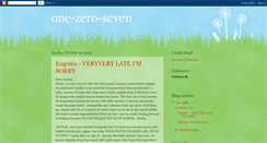 Desktop Screenshot of one-zero-seven2010.blogspot.com