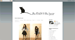 Desktop Screenshot of mouseandbear.blogspot.com