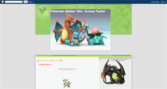 Desktop Screenshot of pokemonmastersitearceusfactor.blogspot.com