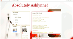 Desktop Screenshot of absolutelyashlynne.blogspot.com