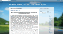 Desktop Screenshot of antropologiasociologiaeducacao.blogspot.com