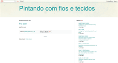 Desktop Screenshot of pintando-com-fios-e-tecidos.blogspot.com