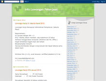 Tablet Screenshot of lowongankerja805.blogspot.com