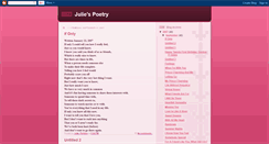 Desktop Screenshot of juliespoetry.blogspot.com