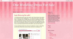 Desktop Screenshot of oneweddingdressforsale.blogspot.com